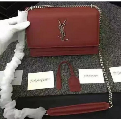 Yves Saint Laurent Monogramme Cross-body válltáska Y3370 Wine