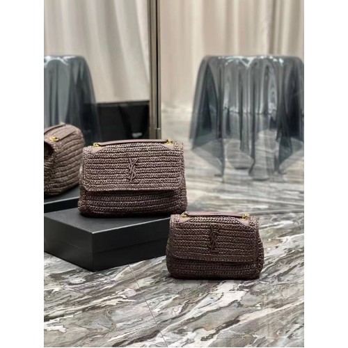 Yves Saint Laurent Niki Weave Táska Y30261 Sötétbarna