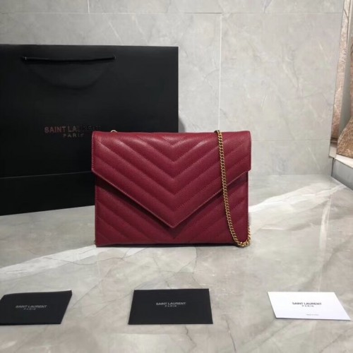 Yves Saint Laurent Válltáska Eredeti Bőr Y569267 Piros