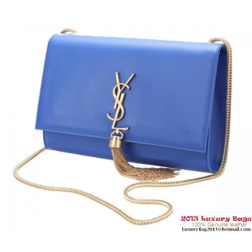 Yves Saint Laurent Kis Monogramme Crossbody Válltáska Y042 Kék